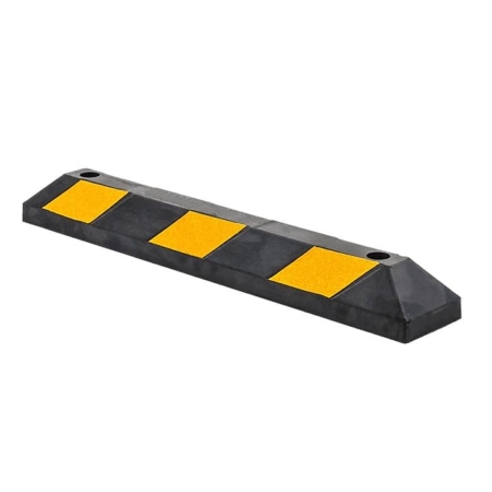 90cm Heavy Duty Rubber Curb Parking Guide Wheel Driveway Stopper Reflective Yellow