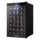 Devanti Wine Cooler 28 Bottles Glass Door Beverage Cooler Thermoelectric Fridge Black