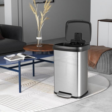 kitchen trash can with lid