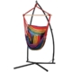 Gardeon Outdoor Hammock Chair with Steel Stand Hanging Hammock Pillow Rainbow