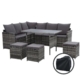 Gardeon Outdoor Furniture Dining Setting Sofa Set Wicker 9 Seater Storage Cover Mixed Grey