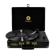 mbeat Woodstock Black Retro Turntable