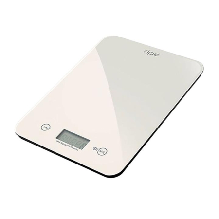 Ripe Reflection Glass Kitchen Scale 10kg Almond