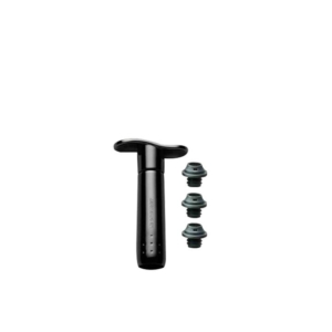 Le Creuset WA-137 Wine Pump with 3 Stoppers Black