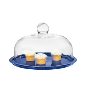 Chasseur La Cuisson Cake Platter with Lid 26cm Sky Blue