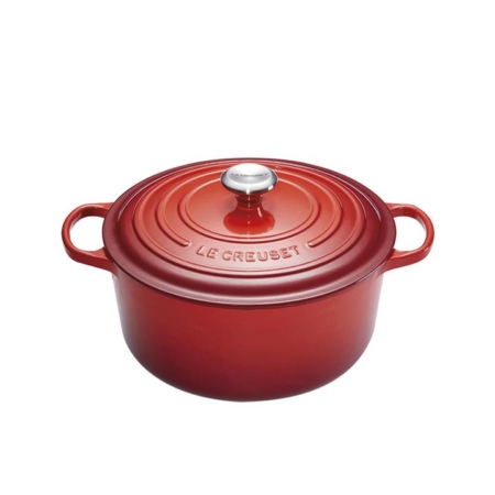 Le Creuset Signature Cast Iron Round Casserole 20cm - 2.4L Cerise