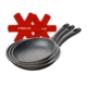 Pyrolux Pyrostone 3pc Frypan Set with Felt Protectors