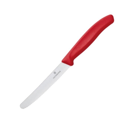 Victorinox Swiss Classic Serrated Tomato & Sausage Knife 11cm Red