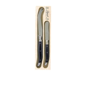 Laguiole by Andre Verdier Debutant Cheese Knife Set 2pc Black