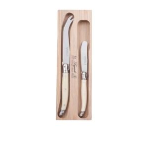 Laguiole by Andre Verdier Debutant Cheese Knife Set 2pc Ivory