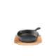 Pyrolux Pyrocast Cast Iron Skillet with Maple Tray 10cm