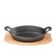 Pyrolux Pyrocast Cast Iron Oval Gratin with Maple Tray 21.7x15cm