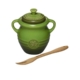 Le Creuset Stoneware Olive Jar & Fork Sage Green