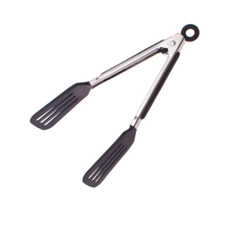 Appetito Mini Spatula Tongs with Nylon Head 18cm Black