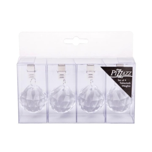 Pizzazz Acrylic Crystal Tablecloth Weights 4pk
