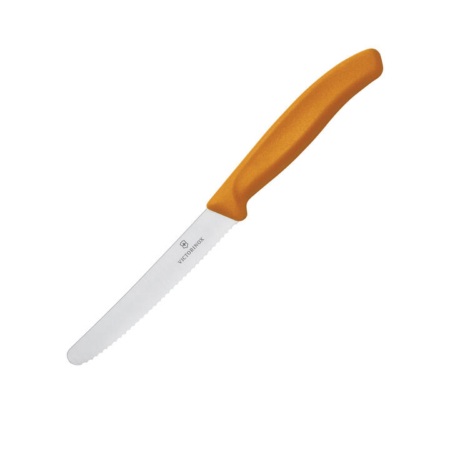 Victorinox Swiss Classic Serrated Tomato & Sausage Knife 11cm Orange