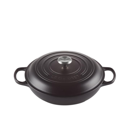Le Creuset Signature Cast Iron Shallow Casserole 30cm - 3.5L Satin Black