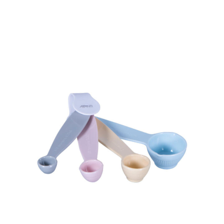 Avanti Ribbed Measuring Spoon Set 4pc Pastel