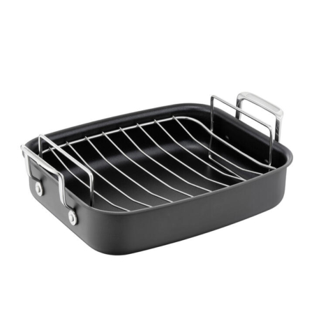 Jamie Oliver by Tefal Premium Hard Anodised Roaster & Rack 26x32cm