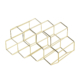 Bartender Hexagonal Wine Rack 9 Bottle Gold