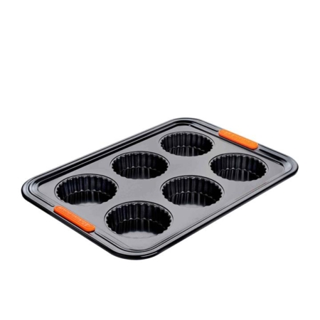 Le Creuset Toughened Non Stick Fluted Tart Tray 6 Cup