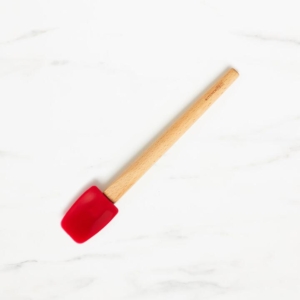 Kitchen Pro Oslo Silicone Mini Spatula Spoon with Beechwood Handle Red