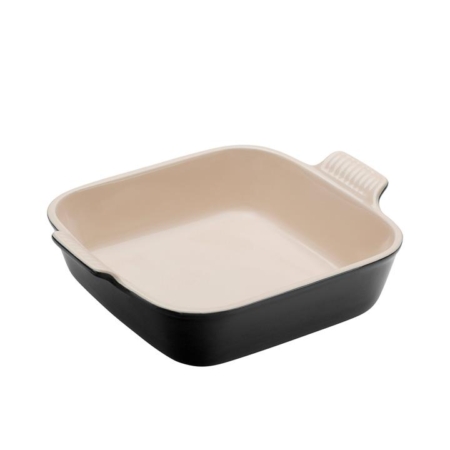 Le Creuset Stoneware Heritage Deep Square Dish 23cm - 2.8L Satin Black