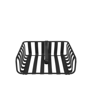 Spectrum Stripe Weighted Metal Napkin Holder Black