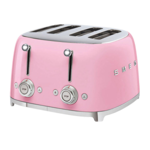 Smeg 50's Retro Style TSF03 4 Slot Toaster Pink