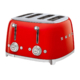 Smeg 50's Retro Style TSF03 4 Slot Toaster Red