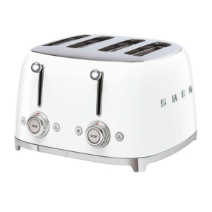 Smeg 50's Retro Style TSF03 4 Slot Toaster White