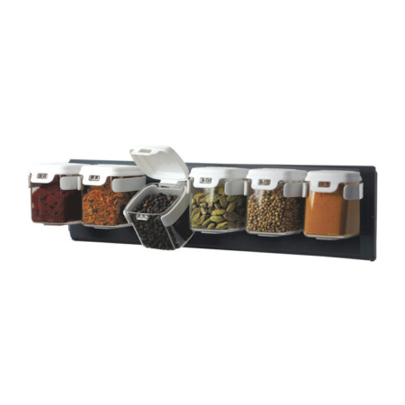 Mobin Series Wall Mounted 1 Row Organiser 125ml Set of 6