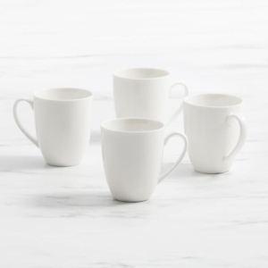 Salisbury & Co Classic Coupe Mug 450ml Set of 4 White