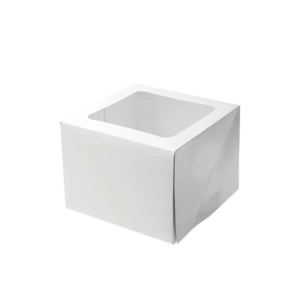 Mondo Square Tall Cake Box 20x15cm White