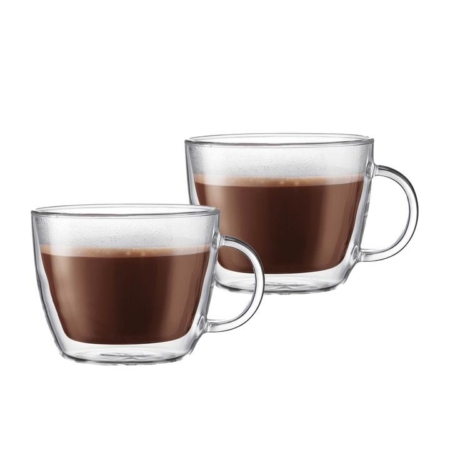 Bodum Bistro Double Wall Latte Cup 450ml Set of 2