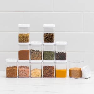 Kitchen Pro Denny Spice Storage Canister Set 12pc White