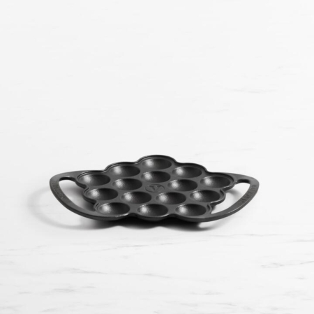 Victoria Seasoned Cast Iron Poffertjes Pancake Pan