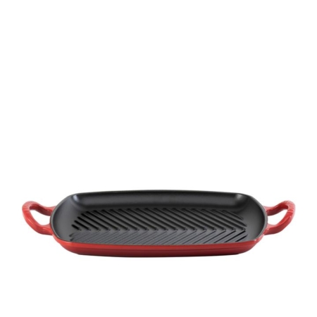 Le Creuset Signature Cast Iron Rectangular Grill 30x26cm Cerise