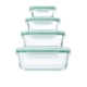OXO Good Grips Smart Seal Rectangular Glass Container Set 4pc