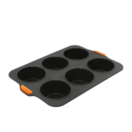 Bakemaster Silicone Large Muffin Pan 6 Cup