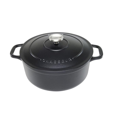 Chasseur Round French Oven 28cm - 6.1L Matte Black