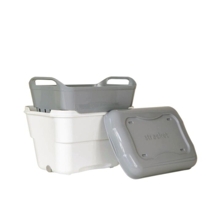 Strucket Mini Soaker Bucket 4.5L Grey & White