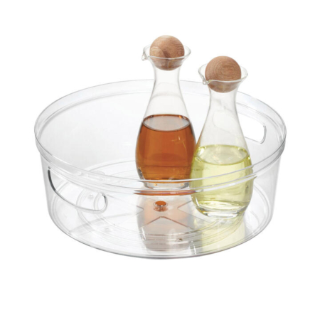 iDesign Crisp Turntable with Handle 29cm Clear