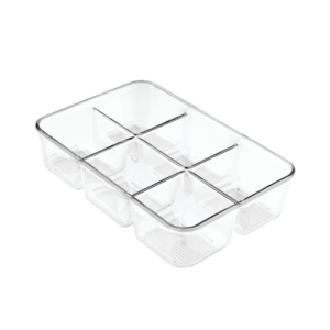 iDesign Linus Pack Organiser 6 Compartment Clear