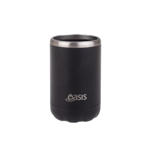 Oasis Double Wall Insulated Cooler Can 375ml Black