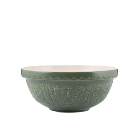 Mason Cash In The Forest Mixing Bowl 26cm - 2.7L Owl Dark Green