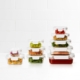 Kitchen Pro VersaLock Rectangular Glass Container Set 10pc White