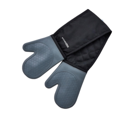 Kitchen Pro Oslo Silicone Double Oven Glove Grey