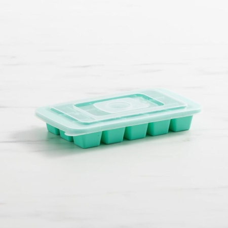 Kitchen Pro Kool 15 Cube Ice Tray  Silicone with Lid Aqua