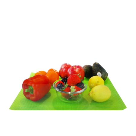 Grand Fusion Silicone Fruit Fresh Crisper Drawer Liner Set of 2 Green